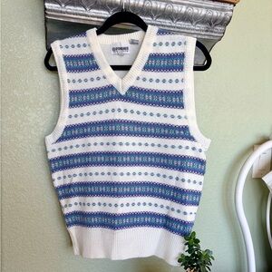 💜Sweater Vest💜 1940s inspired fair isle patterned women’s vest